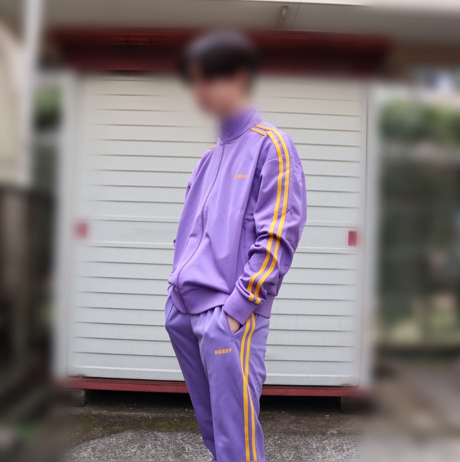紫 トラックジャケット 韓国 - トップス