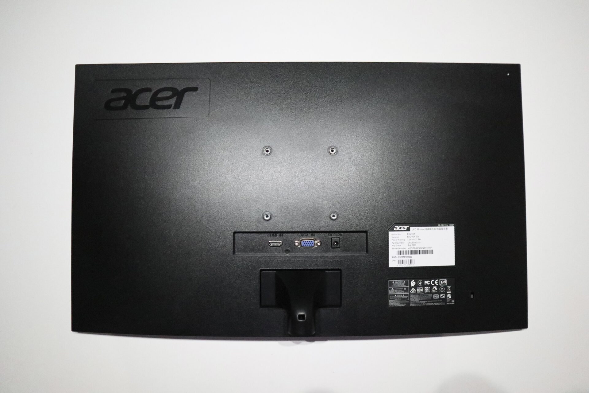 Acerディスプレイ EK240YCbi